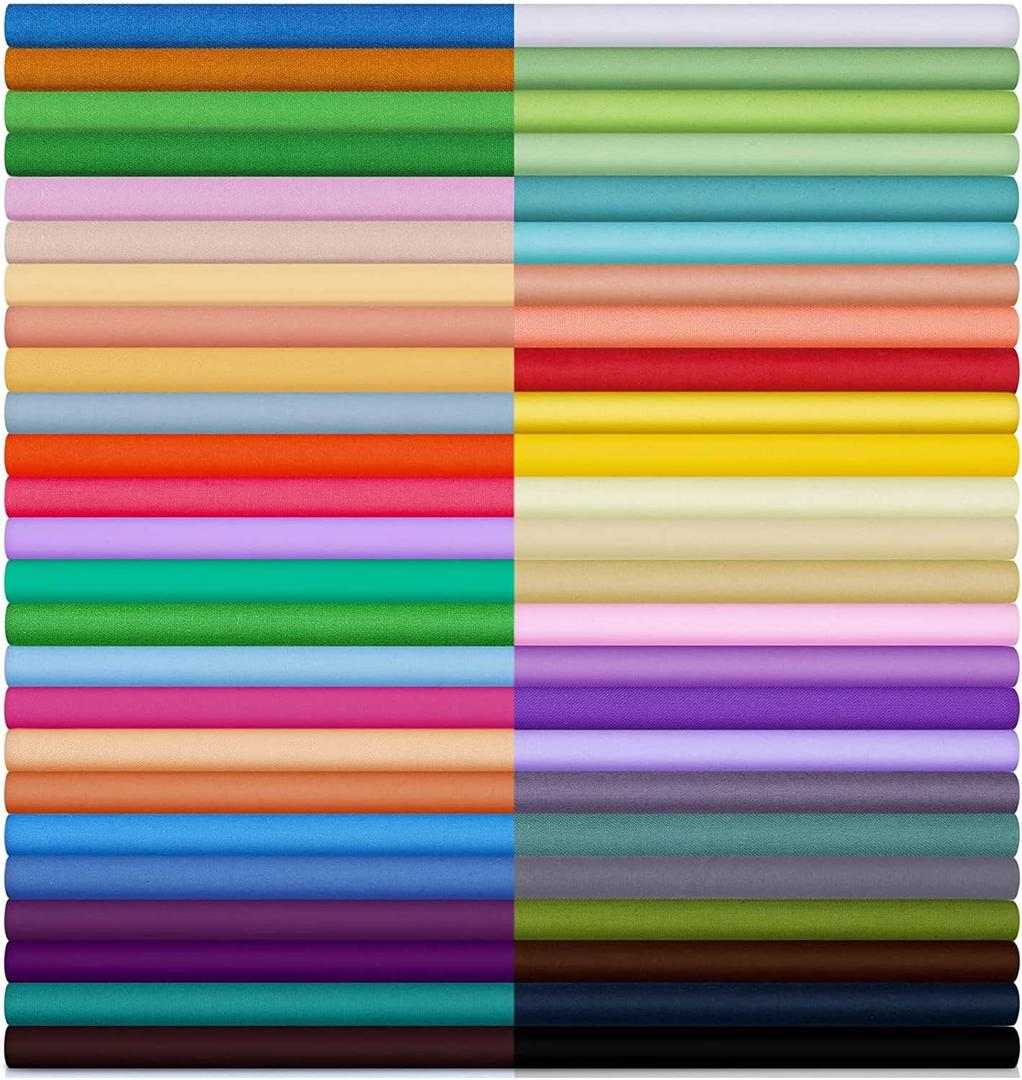 Boyiee 50 Pcs 10 x 10 Inch Cotton Fabric Bundle Square Multicolor Fabric Quilting Sewing Fat Quarters Patchwork Bundles for Beginners DIY Craft Sewing Clothing Scrapbooking