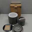 D'vine Dev 4.7 Inch & 6.5 Inch Ceramic Planter Pots for Plants with Drainage Hole and Saucer, Small Plant Pots Set, Speckled Grey, 94-G-S-3