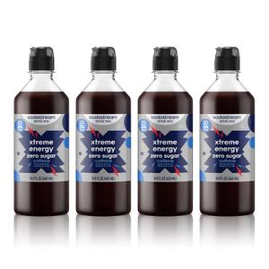 Sodastream Classic Zero Xtreme Energy New Pour Bottle, 14.9 FL Oz Pack of 4 (EXP 05/01/27)