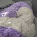 Love's cabin Round Donut Cat and Dog Cushion Bed, 25in Pet Bed for Small or Medium Dogs, Anti-Slip & Water-Resistant Bottom, Soft Durable Fabric Pet Beds, Washable Calming Cat Bed Lavender Stripe