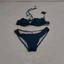 ZAFUL Women High Cut Bikini Sets String Sexy Swimsuit Two Piece Underwire Bathing Suit Brazilian Cheeky Cut Out Cute Swimwear (Medium, Lake)