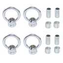 M10 Eye Nut Lamp Nut Light Fixture Part Chandelier Hook 4 M10*20 Hollow Screws +4 M10 to M12*10 Conversion Screws