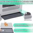 Plastic Rabbit Hutch for Indoor & Outdoor, Featuring Urine Barrier and Pull-Out Tray, Pet Habitat for Small Animals, Rabbit Cage Easy Cleaning and Assembly