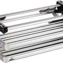 GEARFLAG Manual RV Double Step Folding Aluminum Entry Step with Anti-Slip Surface, 440 lbs Capacity for Camper, Trailer, Motorhome, Utility Trailer