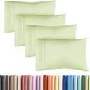 Standard Pillow Cases Set of 4 - Soft Hotel Quality Pillowcase Covers - Comfy Bedding for Women, Men, Kids & Teens - Machine Washable Pillow Protectors - 4 Piece Set - Standard Size Light Sage Green