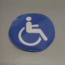 SmartSign "Handicap Symbol" SlipSafe Floor Sign, 9" x 9" Anti-Skid Reflective Vinyl, Made in USA