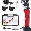 DUCKBOY Professional Cordless Sheep Shears - 250W 18V Electric Rechargeable, Heavy-Duty Livestock Haircut Groomer for Sheep, Horses, Alpacas & Large Dogs (Red)