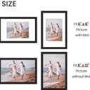 upsimples 8x12 Picture Frame Set of 10, Display Pictures 6x8 with Mat or 8x12 Without, Multi Photo Frames Collage for Wall or Tabletop Display, Black