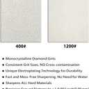 Double-sided Diamond Sharpening Stone Set  Coarse 400 & Fine 1200 Grit  Durable & Rust-Proof with Sharpening Stone Holder and Angle Guide(8 x 3 Inch)