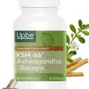 Ashwagandha Supplements for Women & Men - KSM-66 with Bacopa & Milk Thistle, 60 Vegan Capsules - Stress Relief, Mood, Cortisol Support, Extra Strength Ashwagandha Capsules