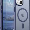 SUPFINE Magnetic for iPhone 15 Plus Case & iPhone 14 Plus Case(Compatible with MagSafe)(Military Grade Drop Protection) Slim Translucent with Anti-Fingerprint Phone Case,Lavender Gray