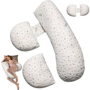 Pregnancy Pillows for Sleeping, Maternity Pillow for Pregnant Women, Support for Back, Legs, Belly, HIPS for Pregnant Women (White)