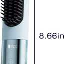 2026 New Go Brush Pro - 3 Temps Portable Cordless Hair Straightener Brush for Travel, 30s Fast Heat & Led Digital Display(C/F), Cool Air Setting On the Back (Beige)