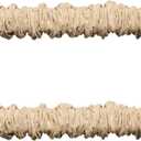 Fabric Cord Cover & Chandelier Chain Cover 2 Pack 6Feet Length for Chandelier Lighting Wires Natural Burlap Easy to Install (Brown)