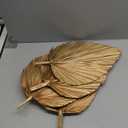 4 Pcs Large Gold Dried Palm Leaves, Home Wedding Decor Natural Boho Dried Palm Fans with Stem,Tropical Palm Leaves Boho for Vase Baby Shower Anniversary