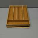 Silverware Organizer Kitchen Drawer Organizer Utensil Organizer Bamboo Silverware Holder Cutlery Organizer in Drawer Flatware Organizer Tray, 5 slots, Natural