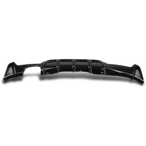 G-PLUS Rear Diffuser Compatible with BMW 4 Series F32 F33 F36 2014-2020 (w/M Sport Bumper), Fit BMW F32 4 Series 2 Door Coupe 2014-2019 M Performance Style (Single Sided Dual Output) Glossy Black