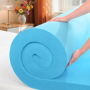 SyMax Queen Mattress Topper, Gel Infused Memory Foam Mattress Topper, Soft Bed Topper Mattress Pads for Bed, Sofa, RV, CertiPUR-US Certified, Blue, 4 Inch