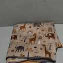 Blissful Diary Baby Splat Mat for Under High Chair, 50.4 x 50.4 Inch Wipeable Splash Mat, Waterproof and Washable, Anti-Slip Floor Protector, Elephant&Giraffe