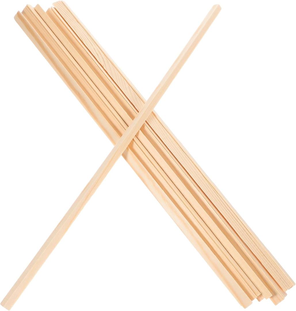 10pcs Wooden Window Trim Molding Strip Decor Premium Quality Window Frame Edges for Projects Easy to Apply for Interior Exterior Use (30X0.8cm)
