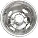 16" Wheel Simulators for 1992-2016/2018-2021 Ford E350 E450 Truck | 2 Front & 2 Rear Hubcaps,304 Polished Stainless Steel Wheel Covers,8 Lug 4 Hand Hole with Bolt On Hardware
