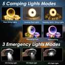 2Pack Camping String Lights, 4-in-1 Quick Storage Camp Light, 8Mode 32.8FT Hanging Tent Lights, Rechargeable Camp Lamp As Camping Essentials Gear, Waterproof LED Lantern for Hiking Travel Patio Party