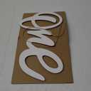 Happy Birthday One Wooden Sign Cutout Letter for 1st Birthday Party Decorations One Photo Prop Door Hanging Wall Decor Display Baby Chair Table Photo Booth Props (White)