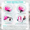 Honoson Mini Craft Iron Mini Heat Press Small Iron 3.93 x 2.36 x 2.76 in Portable Handy Tiny Flatiron with Charging Base Accessory for Fuse Bead Patch DIY Heat Transfer Vinyl(Pink)