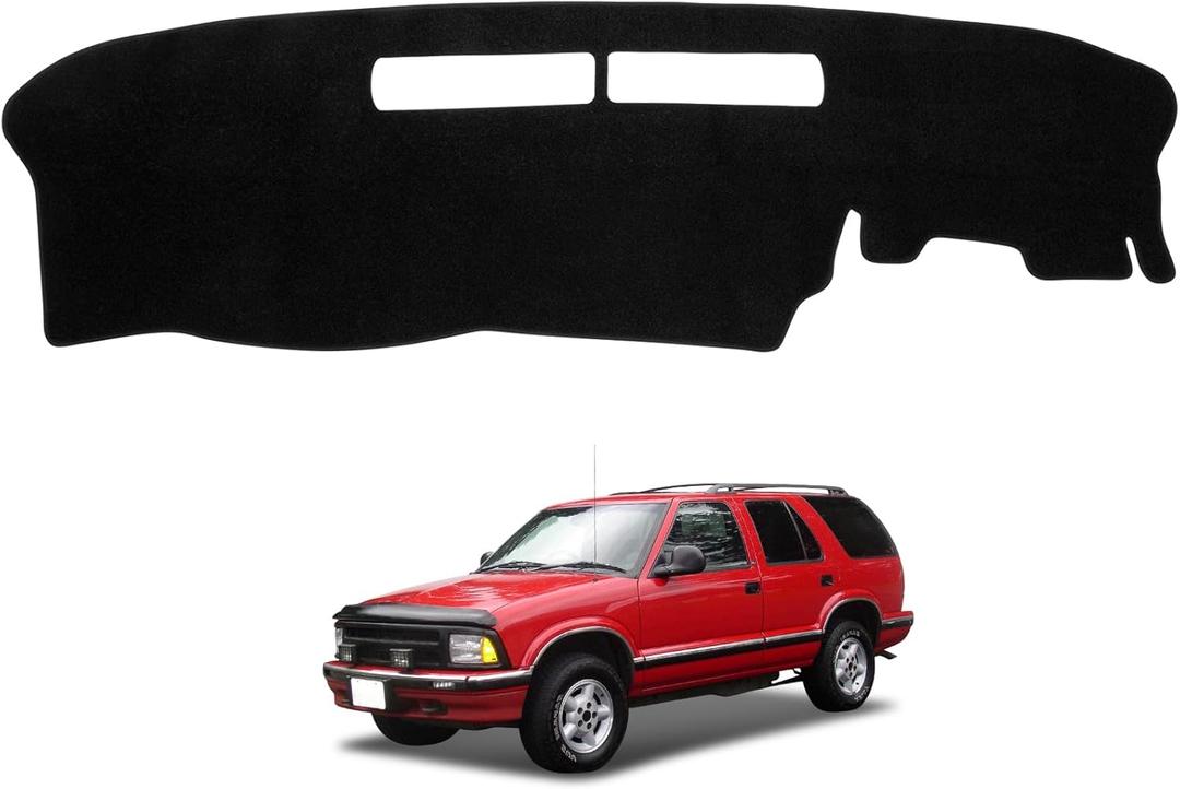 Dash Cover Mat Compatible with Chevy S10 Blazer 1994-1997 Car Interior Dashboard Cover Mat Nonslip Dashmat Sunshade Glare UV Rays Protector Accessories Custom Fit
