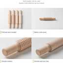 Small Rolling Pins For Baking 4Pcs Wooden Embossed Rolling Pin Set with Print Kitchen Handmade DIY Mini Dough Roller Supplies for Pottery Classroom Play Art Crafting SEAYOXIN