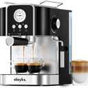 olayks Professional 20-Bar Espresso Coffee Maker, Semi-Automatic with Steam Wand Milk Frother, All-in-One Machine with 1.8L Removable Tank for Latte Cappuccino, Easy Clean