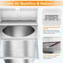 6 inch Dryer Vent Cover Outside,Outdoor Galvanized Steel Hooded Wall Vent with Screen and Damper,Exterior Air Vents Cap for Dryer/AC Extractor Vents Kitchen Range Hood Ventilation/Exhaust