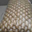 SARO LIFESTYLE Rope Design Throw Pillow with Poly Filling, Ivory, 12"x20"