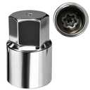 D-Type Wheel Lock Key for Toyota & Lexus | Professional Anti-Theft Lug Nut Removal Tool | Heavy-Duty Steel Locking Nut Key | Secure Wheel Installation & Removal (Silver)