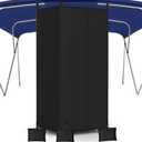 Privacy Tent for Boats, 800D Waterproof Fabric Boat Privacy Curtain Pontoons Changing Room with Windproof Sandbags, Easy to Install Under Bimini Top, 30" D x 27" x W 72" H