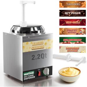 WantJoin Nacho Cheese Dispenser with Pump - 2.2Qt Nacho Cheese Warmer,Stainless Steel Hot Fudge Warmer W/5-Level Temperature Adjustment,Commercial Hot Fudge Dispenser for Hot Fudge Cheese Caramel (Sliver) WantJoin Nacho Cheese Dispenser with Pump - 2.2Qt Nacho Cheese Warmer,Stainless Steel Hot Fudge Warmer W/5-Level Temperature Adjustment,Commercial Hot Fudge Dispenser for Hot Fudge Cheese Caramel (Sliver)