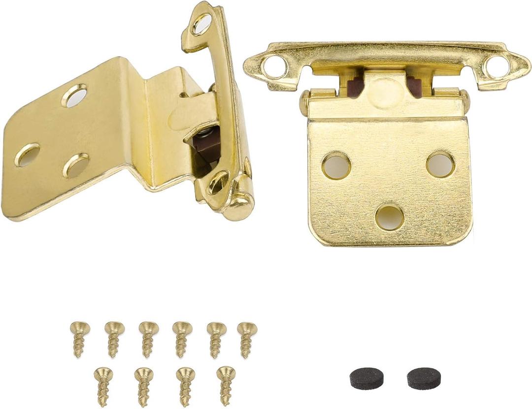 goldenwarm Kitchen Cabinet Hinges 3/8" Inset Door Hinges -SCH38BB Stainless Steel Hinges Cabinet Door Hardware Bathroom Cabinet Hardware 25 Pairs