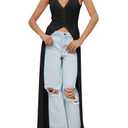 Saodimallsu Womens Long Cardigans Sleeveless V Neck Button Lightweight Knit Duster Vest Top Beach Cover Up Black, XS