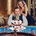 Beeveer 42 Pcs Casino Cake Topper Decorations with Candles Poker Game Chips Player Happy Birthday Cake Pick Set for Las Vegas Scene Birthday Party Decoration