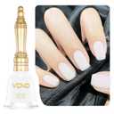 Milky White Nail Polish, Translucent White 0.35 fl. oz - 10.5 ml Jelly nail polish, Water-Based and Odorless, No UV Lamp Needed, Beginner-Friendly Home DIY