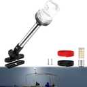 12 Inch Stern Light Bimini Top Anchor Light, LED Pontoon Navigation Lights Waterproof IP67, 3 NM Visibility White Fold Down Rear Boat Lights for Jon Boat, Small Boats, Fishing Boats (12~24V)