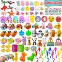 SQZUWIT 200 Pcs Easter Egg Fillers Basket Stuffers Essentials, Small Miny Toys Bulk Assortment Gift for Kids Girls Boys Party Favors Classroom Prize Supplies