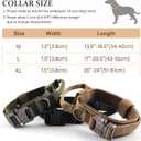 Tactical Dog Collar, Adjustable Military Training Nylon Dog Collar with Control Handle and Heavy Quick-Release Metal Buckle for Small Medium Large Dogs, Black L (Large :Width 1.5",Neck 17-20.5")