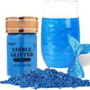 Sujoygar Blue Edible Glitter, Food Grade 8g, Edible Glitter for Drinks, Kosher & Halal Certified, Cocktail, Cupcake, Chocolate, Strawberry, Baking