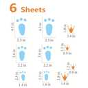 2 x ZNTU 6 Sheet Easter Bunny Footprints - Blue Vinyl Stickers for Wood & Tiles - Classic Easter Decal Set