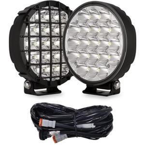BIGLION.X 6-Inch Round LED Offroad Light 2pcs 210W 32000LM Super Bright Spot Driving Light With Wiring Harness Waterproof IP68 12V 24V for Pickup Trucks UTV SUV