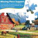 2 Pack 300 Pieces Puzzle for Adults,Autumn Puzzle Farm Jigsaw Puzzles 300 Pieces for Adults Kids Seniors Countryside Jigsaw Puzzle Premium Cardboard Puzzles for Tabletop Family Activity Gift
