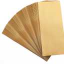100 Pack Gold Metallic rectangle Envelopes, Printable Business Envelopes for Corporate Letters, Legal Documents, Checks, Letterhead and Invoices(9.5 x 4.1in) (Gold)