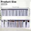 3 Pack RV Shoe Storage for Bedside, Hanging Shoe Organizer with 8 Large Pockets Wall Mounted Bedside Caddy with Sturdy Hooks for Entryway Camper, RV & Camper Essentials