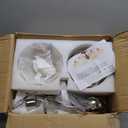 Milk Glass Chandelier Farmhouse Rustic Semi Flush Mount Ceiling Lamp Frosted White Globe Pendant Light Mid Century Modern Wood Grain Chandelier Sputnik Ceiling Light